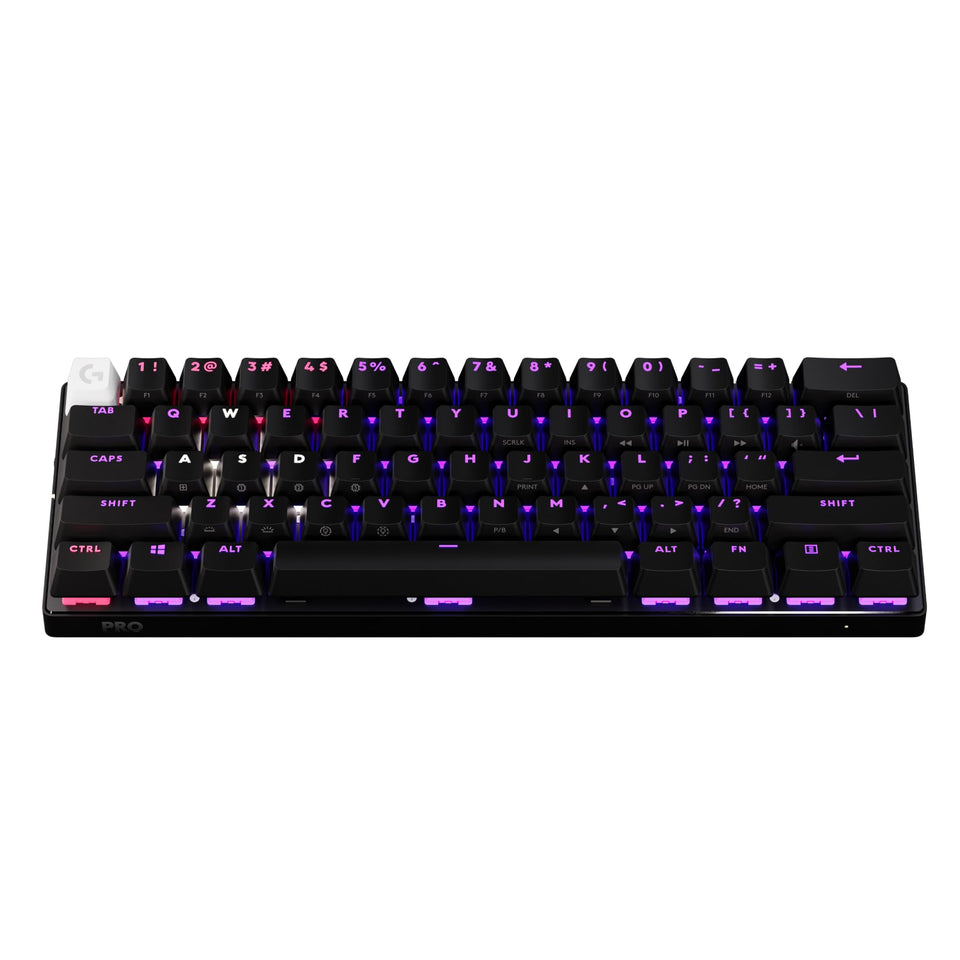 Logitech G PRO X 60 compact top view highlights space-saving design for gaming desks