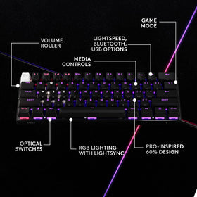 Logitech G PRO X 60 linear optical switches close-up offer smooth keystrokes