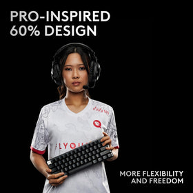 Logitech G PRO X 60 pro-grade keycaps provide durable, accurate typing