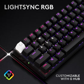 Logitech G PRO X 60 black finish viewed from the side for a sleek look