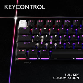 Logitech G PRO X 60 tactile optical switches close-up show precise actuation
