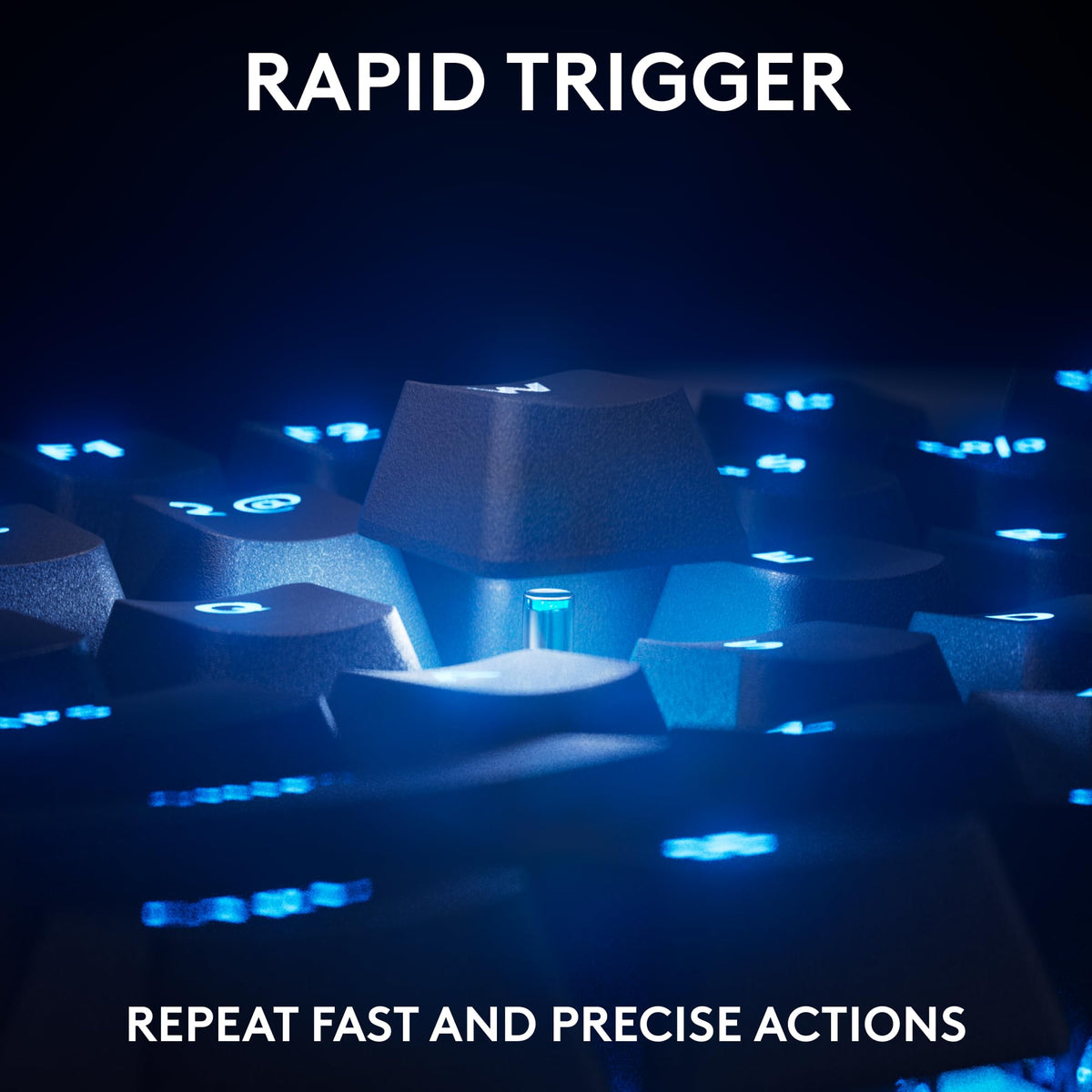 Logitech G Pro X TKL shows custom actuation points and layered macros.