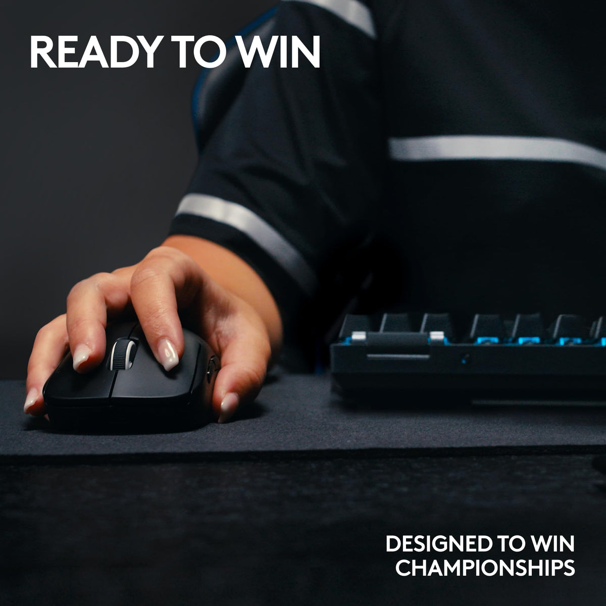 Dual-shot PBT keycaps on Logitech G PRO X TKL for durability and longevity.