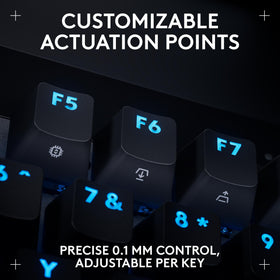 Logitech G Pro X TKL with KeyControl for multi-layer command setups.