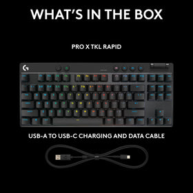 Renewed Logitech G Pro X TKL displayed on desk ready for play.