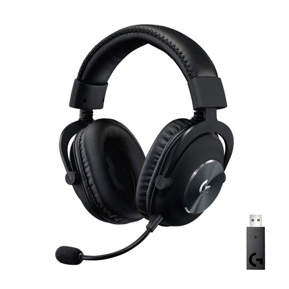 Logitech G PRO X Wireless headset front view showing sturdy build for long gaming sessions