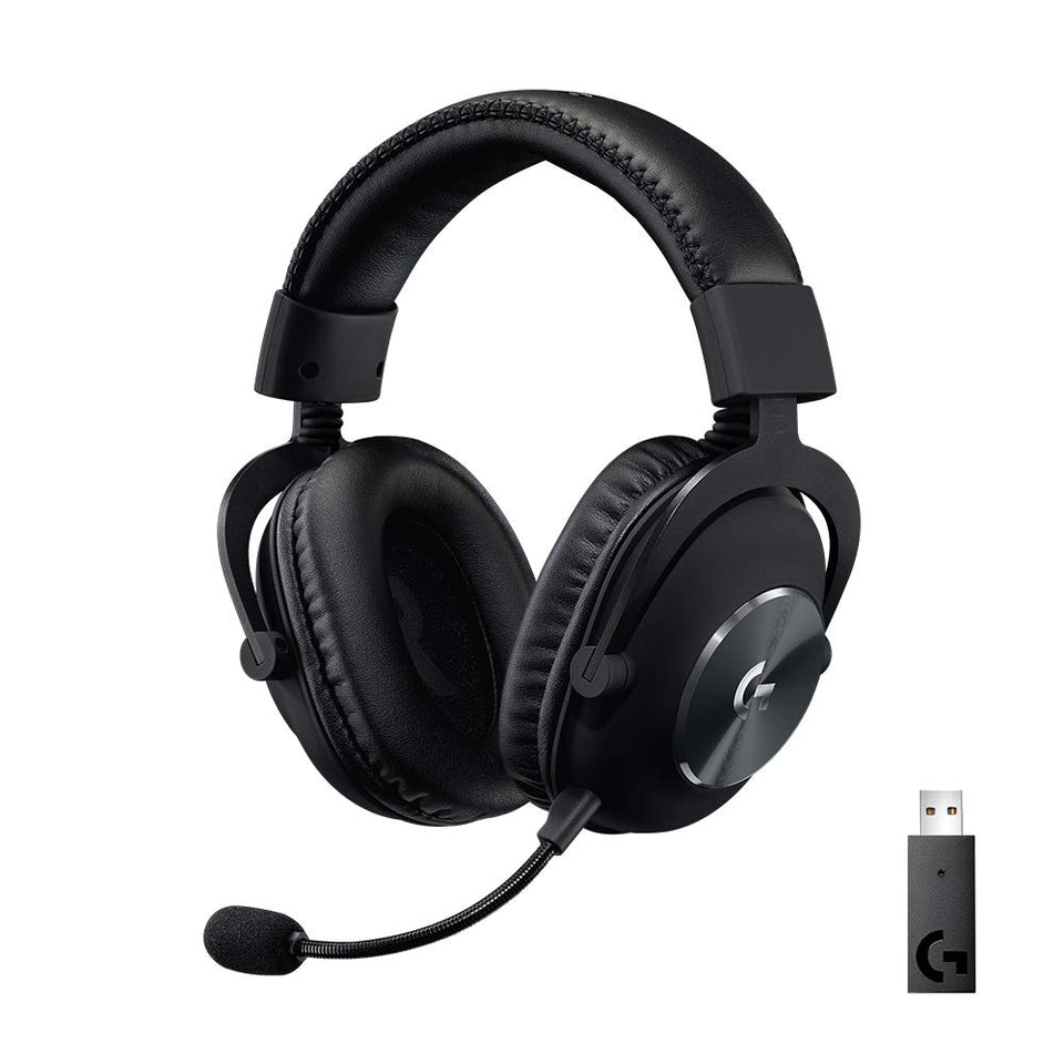 Logitech G PRO X Wireless headset front view showing sturdy build for long gaming sessions