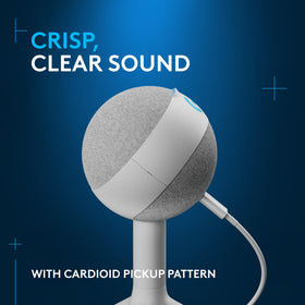 Logitech G Yeti Orb cardioid capsule isolates voice and reduces noise.