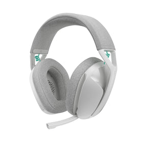Logitech G321 headset in box showing quick PC setup and unboxing view