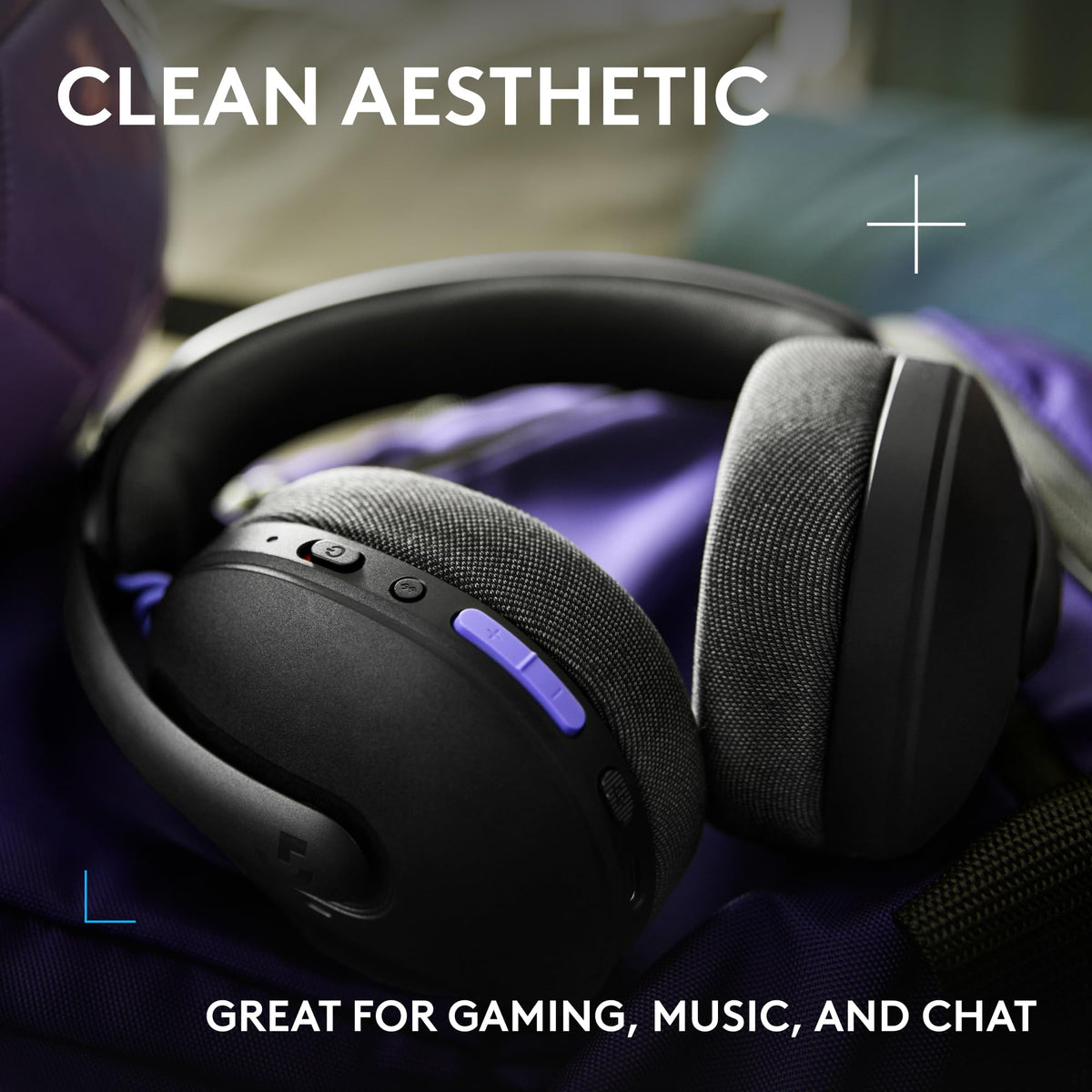 Logitech G325 24-bit audio demo visual conveying rich game sound.