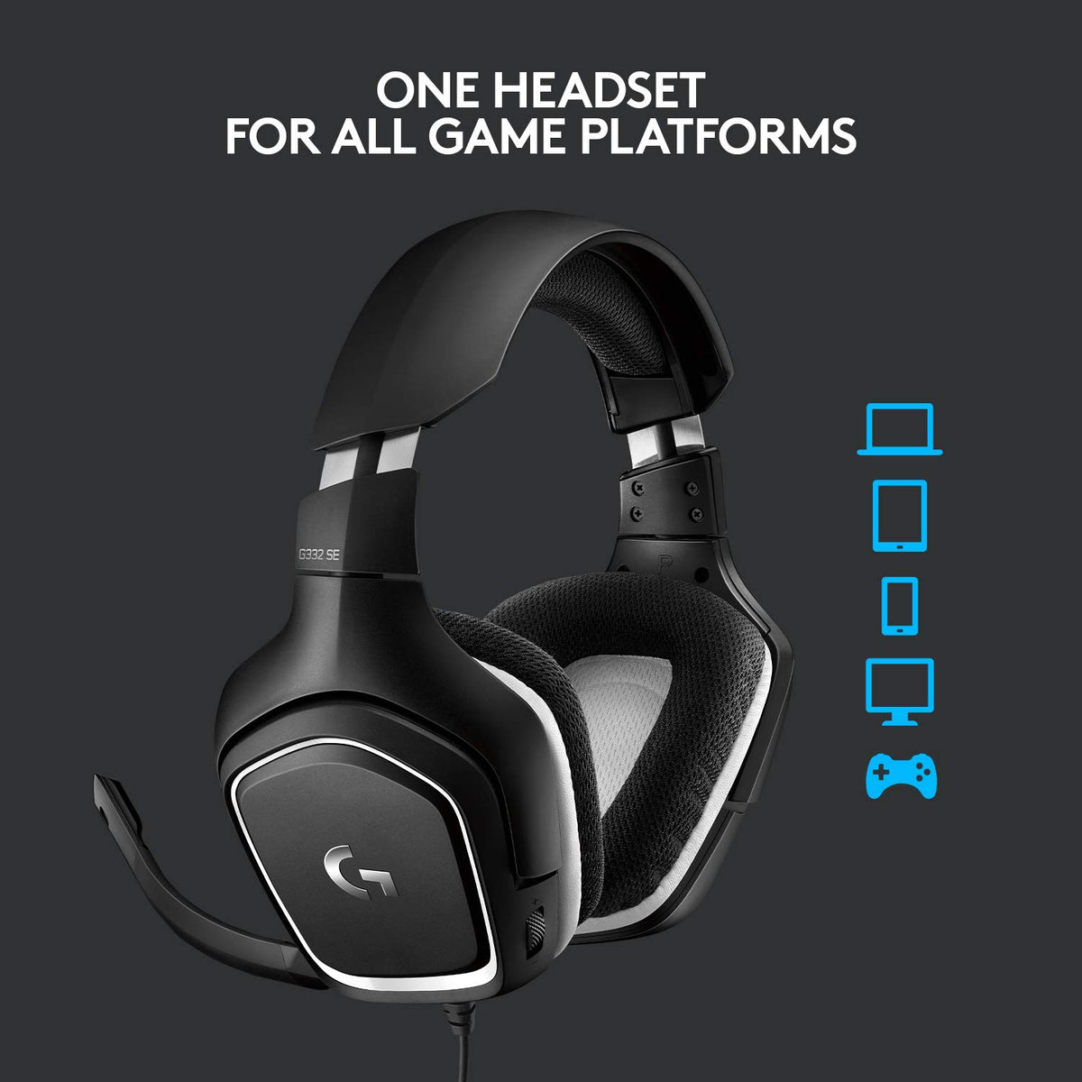 Logitech G headset on gaming desk showing practical setup and convenience