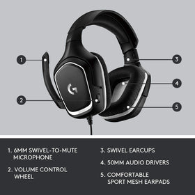 Logitech G boom microphone flipped up to mute for instant privacy