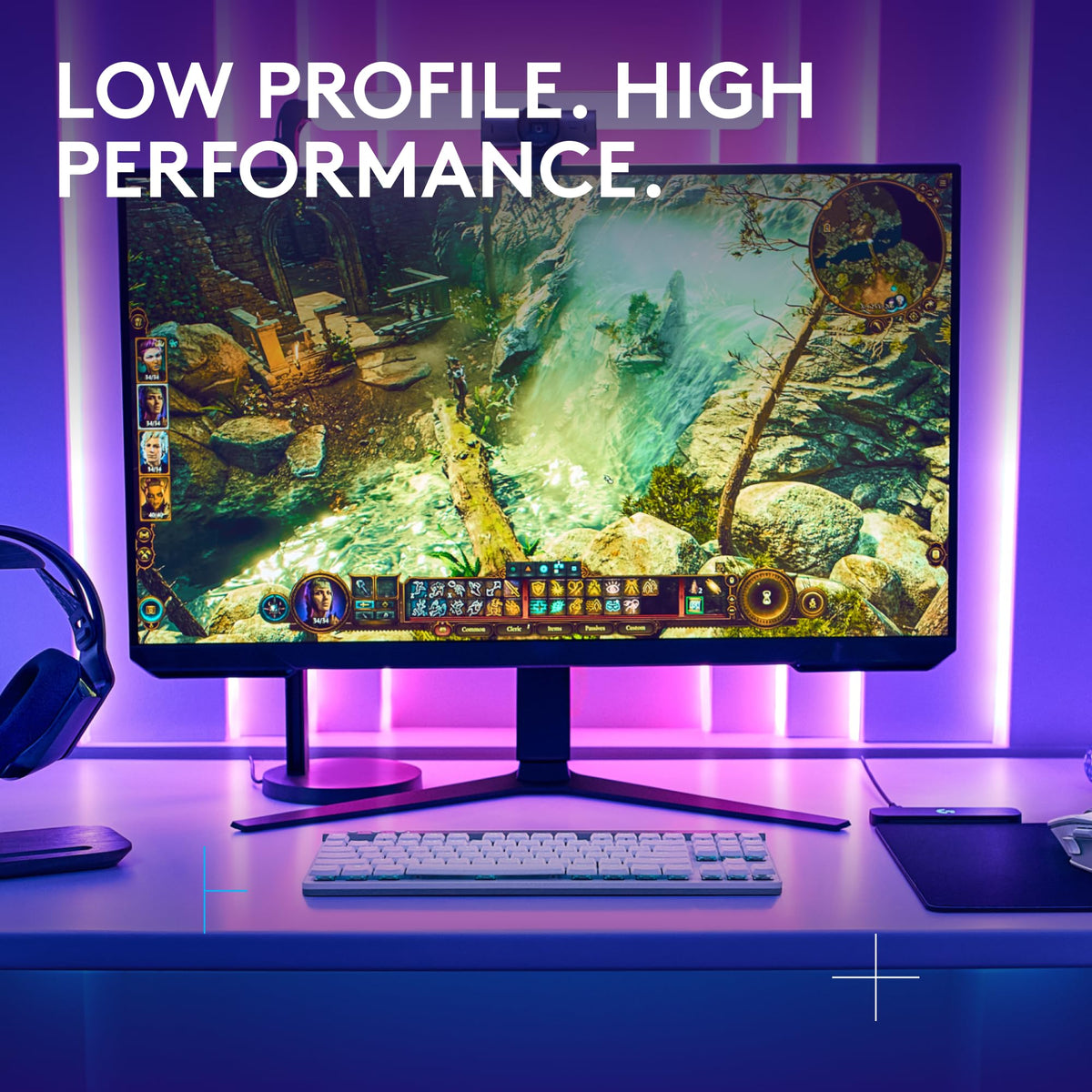 Logitech G515 with GL Brown tactile switches for precise feedback and quick actuation