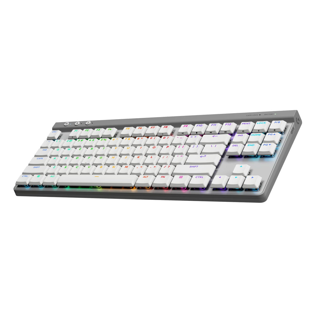 Logitech G515 Lightspeed TKL layout for compact gaming setup and desk space