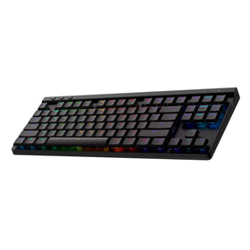 Logitech G515 wireless keyboard with TKL layout and vibrant RGB lighting