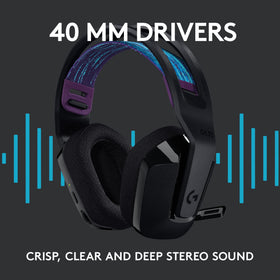 Logitech G535 ear pads offer extended comfort during play.