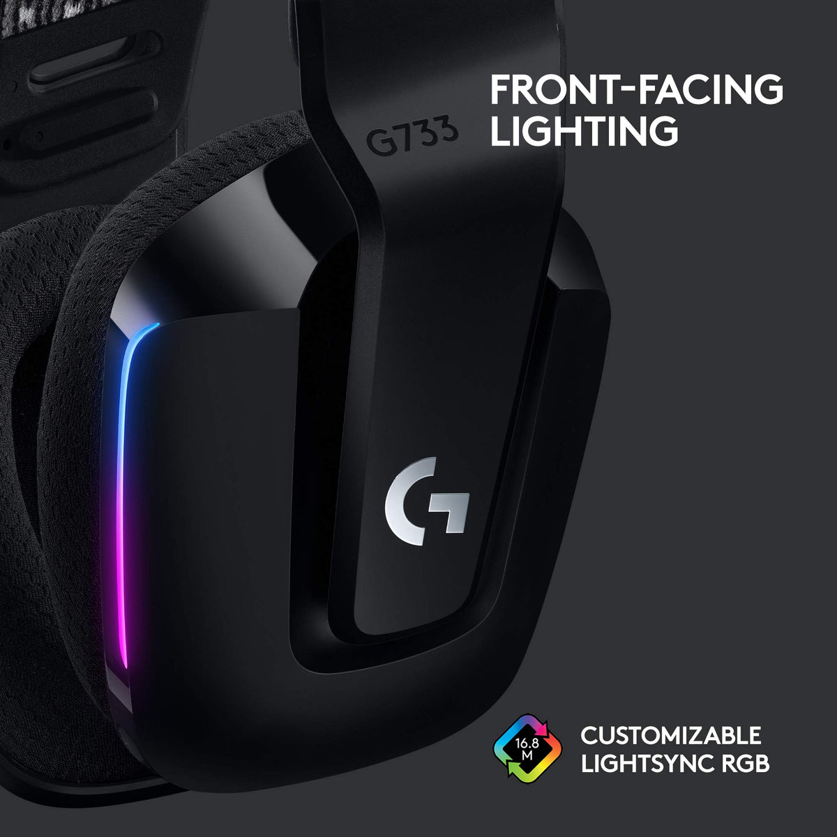 Logitech G733 Blue VO!CE mic for clearer voice transmission.