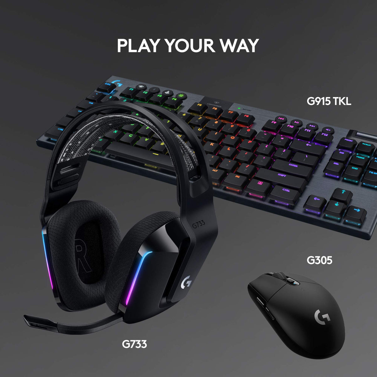 Logitech G733 renewed headset ready for immediate gaming.