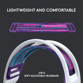 Logitech G733 side view highlighting lightweight design for extended comfort