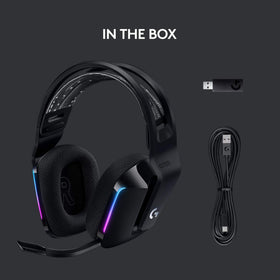 Logitech G733 memory foam cushions for comfortable wear.