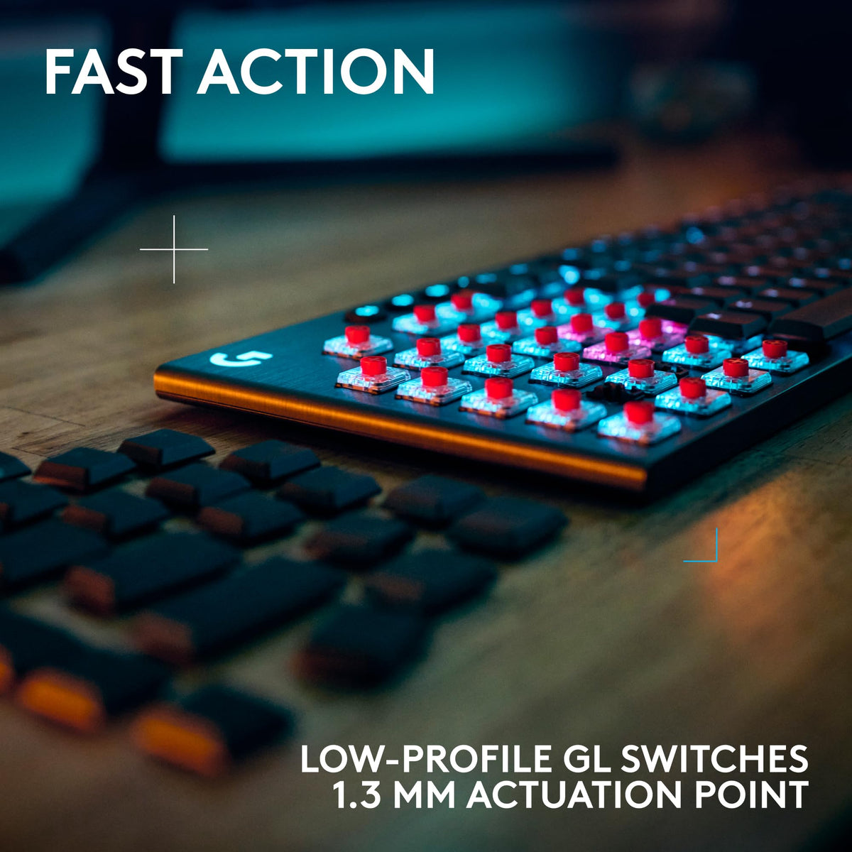 Logitech G915 X brushed aluminum top plate offers premium feel