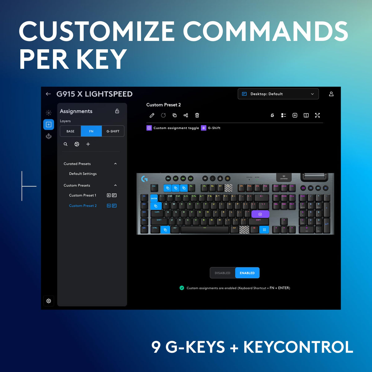 Logitech G915 X GL tactile switches provide precise actuation