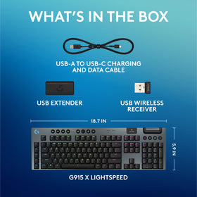Logitech G915 X renewed keyboard in factory-tested condition