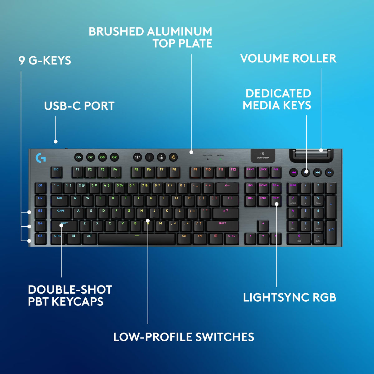 Logitech G915 X tri-mode connectivity for versatile setup