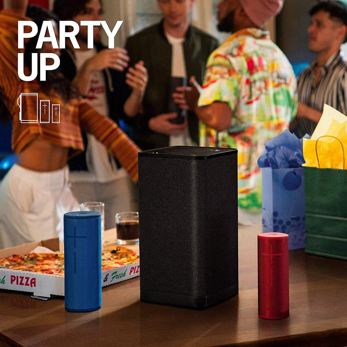 Logitech Hyperboom IPX4 splash resistance ideal for indoor-outdoor use.