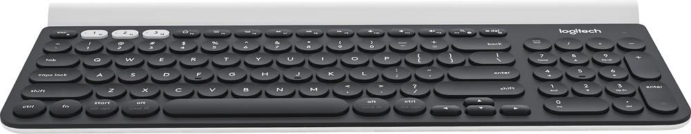 Logitech K780 cradle closeup holding a tablet securely for hands-free productivity