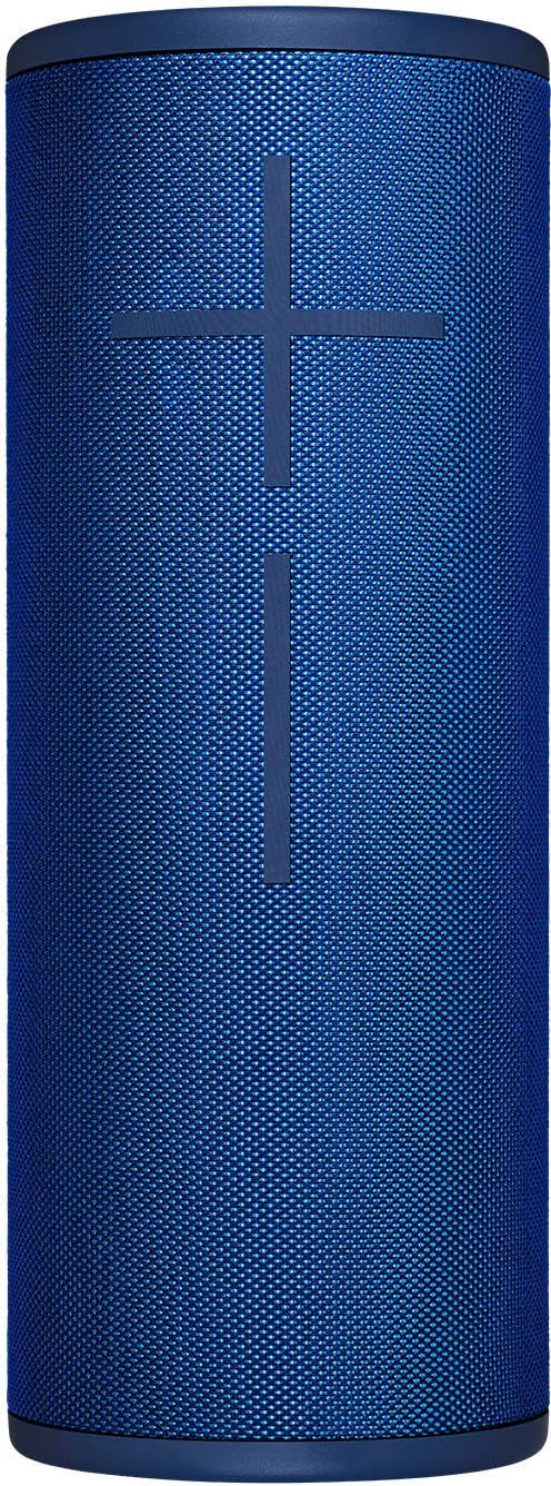Logitech MEGABOOM 3 Lagoon Blue front view, bold sound and portability.