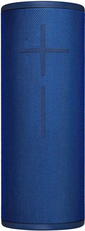 Logitech MEGABOOM 3 Lagoon Blue front view, bold sound and portability.