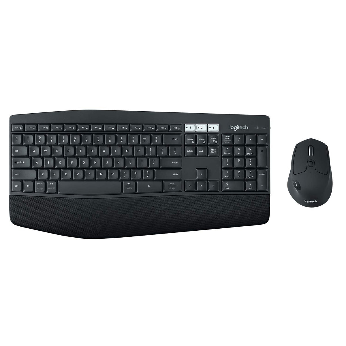 Logitech MK850 keyboard curved keyframe for relaxed typing