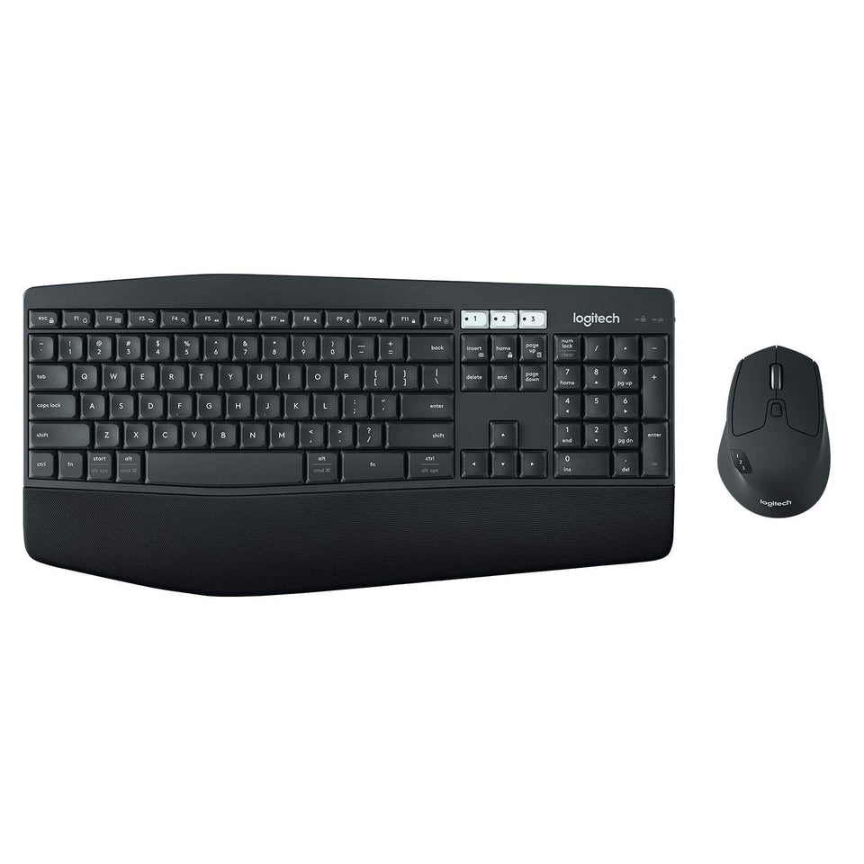 Logitech MK850 keyboard with cushioned palm rest for all day comfort