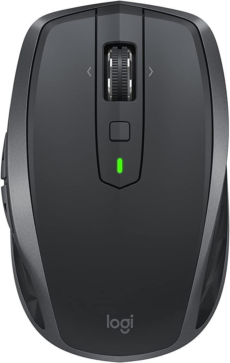 Logitech MX Anywhere 2S top view highlighting buttons and wheel for fast navigation