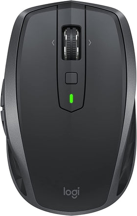 Logitech MX Anywhere 2S top view highlighting buttons and wheel for fast navigation