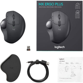 Logitech MX Ergo Plus 2048 dpi sensor for precise cursor control.