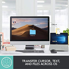 Logitech MX Keys Graphite flow across computer for multi-device typing