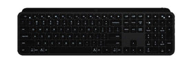 Logitech MX Keys Graphite front view for a comfortable workspace