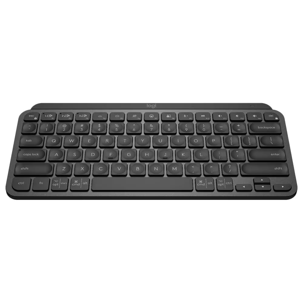 Logitech MX Keys Mini backlit keys activated by proximity for improved visibility in low light