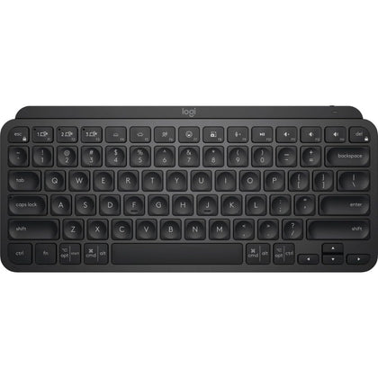 Logitech MX Keys Mini compact keyboard close-up showing fingertip-friendly keys for comfortable typing