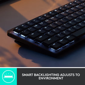 Logitech MX Mechanical Mini's tactile quiet switches provide smooth typing