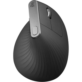 Logitech MX Vertical ergonomic design reduces wrist strain during long sessions.