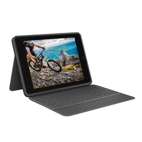 Logitech Rugged Folio front view showing slim profile and secure screen protection
