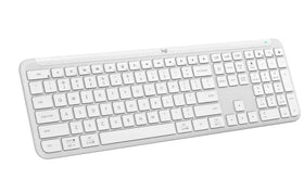 Logitech Signature Slim K950 keyboard close-up for a sleek desk setup