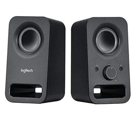 Logitech Z150 close-up of driver and volume control highlighting precise audio control benefit
