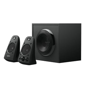 Logitech Z623 back panel with RCA and 3.5mm inputs for versatile connections