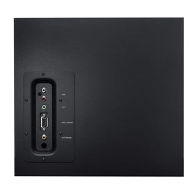 Logitech Z623 desk placement demonstrating tabletop mounting for PC use