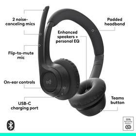Logitech Zone 305 offers up to 20 hours of battery life on a full charge