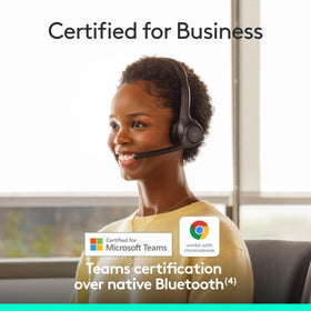 Logitech Zone 305 native Bluetooth setup showing USB-C freedom